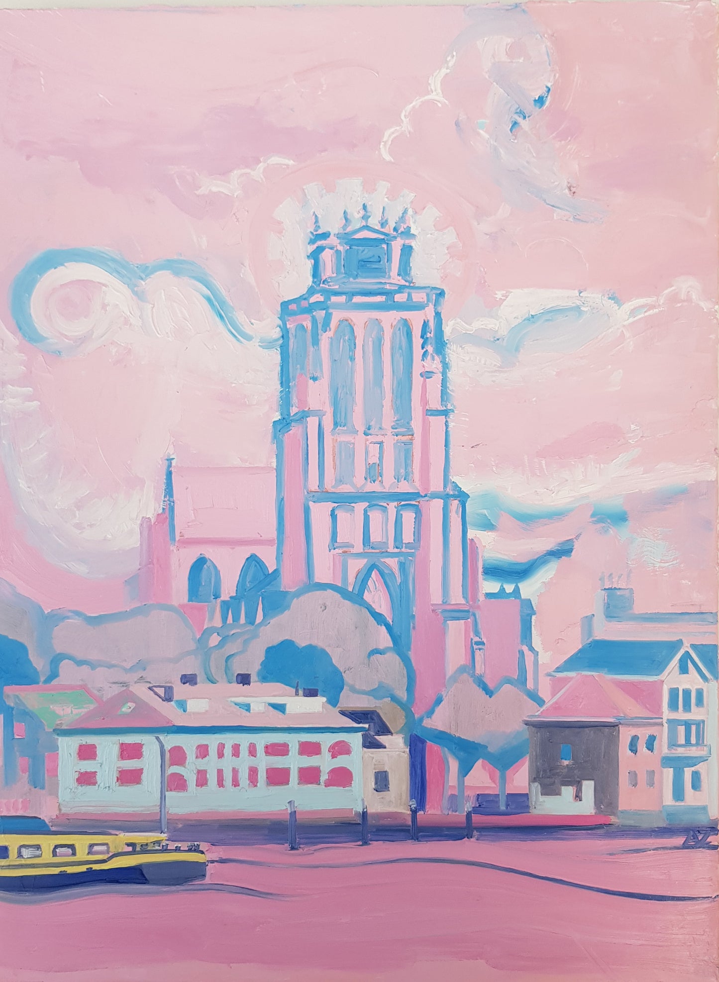 De Grotekerk en de Oude Maas
